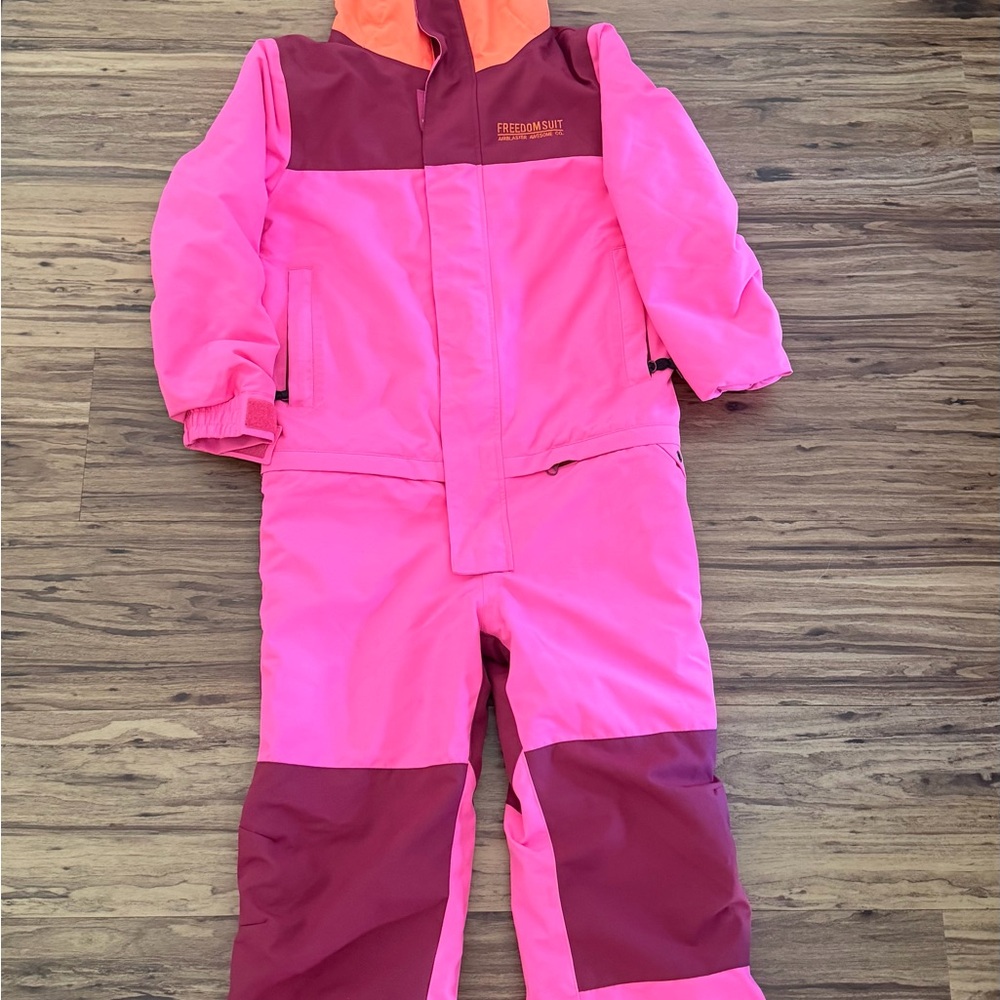 Airblaster Freedom Suit Youth Medium G.R.O.W one piece ski snowboard suit Pink